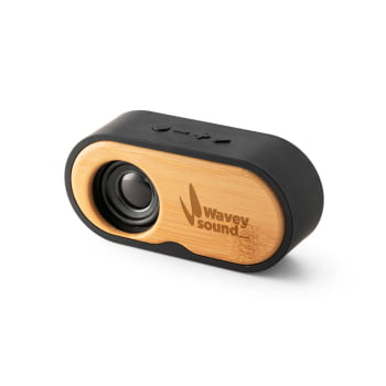 Caixa de Som Personalizada Bambu SP97095 Sustentável Bluetooth Brindes Personalizados