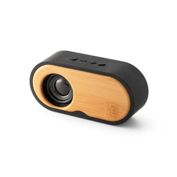 Caixa de Som Personalizada Bambu SP97095 Sustentável Bluetooth Brindes Personalizados