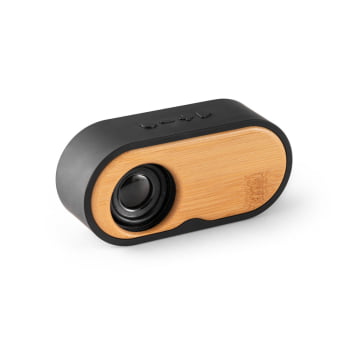 Caixa de Som Personalizada Bambu SP97095 Sustentável Bluetooth Brindes Personalizados