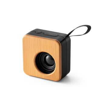 Caixa de Som Personalizada Bambu SP97098 Sustentável Bluetooth Brindes Personalizados