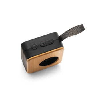 Caixa de Som Personalizada Bambu SP97098 Sustentável Bluetooth Brindes Personalizados