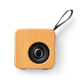 Caixa de Som Personalizada Bambu SP97098 Sustentável Bluetooth Brindes Personalizados