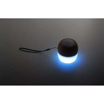 Caixa de Som Personalizada Bambu SP97124 Sustentável LED Brinde Personalizado