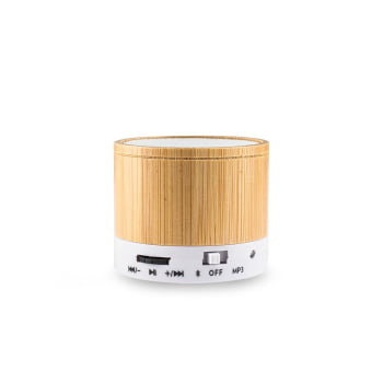 Caixa de Som Personalizada Com Bambu Bluetooth X04361 Brinde Personalizado