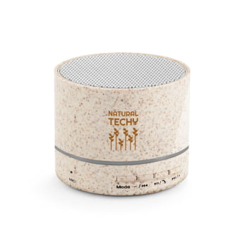 Caixa de Som Personalizada Fibra de Palha de Trigo SP57930 Sustentável Bluetooth Brinde Personalizado
