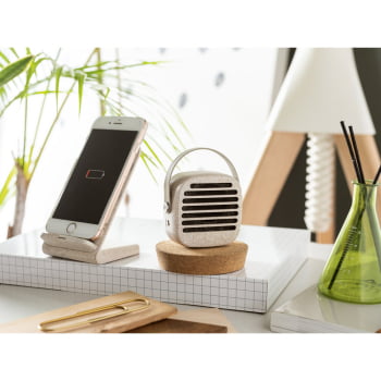 Caixa de Som Personalizada Fibra de Palha de Trigo SP57936 Bluetooth Brinde Personalizado