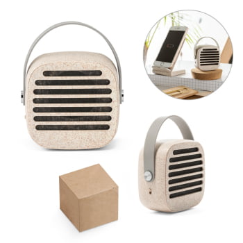 Caixa de Som Personalizada Fibra de Palha de Trigo SP57936 Bluetooth Brinde Personalizado