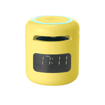 Caixa de Som Personalizada Multimídia Com Relógio X04064 Brinde Personalizado