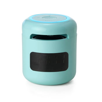 Caixa de Som Personalizada Multimídia Com Relógio X04064 Brinde Personalizado