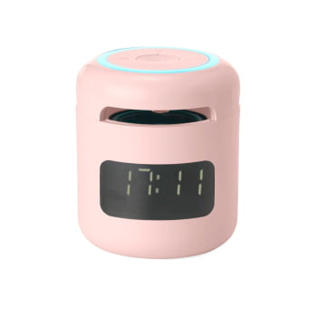 Caixa de Som Personalizada Multimídia Com Relógio X04064 Brinde Personalizado