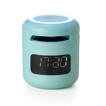 Caixa de Som Personalizada Multimídia Com Relógio X04064 Brinde Personalizado