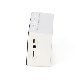 Caixa de Som Personalizada Multimídia Com Relógio X04065 Brindes Personalizados