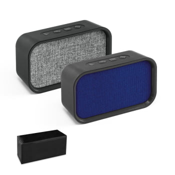 Caixa de Som Personalizada Poliéster Emborrachado SP97396 Bluetooth Brindes Personalizados