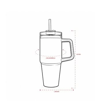 Caneca Térmica Personalizada Inox 900ml X09195 Brinde Personalizado