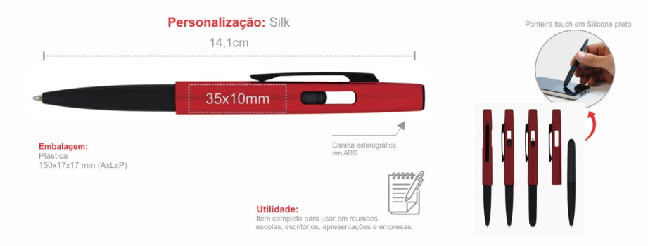 Caneta Personalizada ABS  SMCI-73004 Brinde Personalizado
