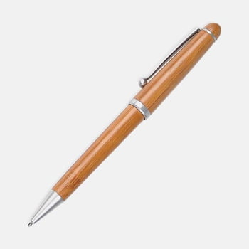 Caneta Personalizada Bambu SMCE-51003 Brinde Personalizado