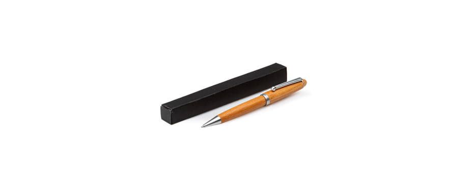 Caneta Personalizada Bambu SMCE-51003 Brinde Personalizado