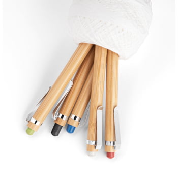 Caneta Personalizada Sustentável Bambu MSP81014 Brinde Personalizado