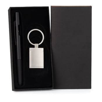 Kit Caneta e Chaveiro ABS  SMCC-73061 Brinde Personalizado