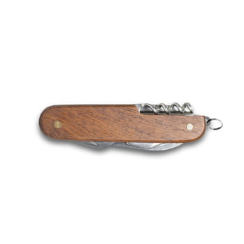 Canivete Personalizado Aço Inox e Madeira Multifunções SP94159 Brinde Personalizado