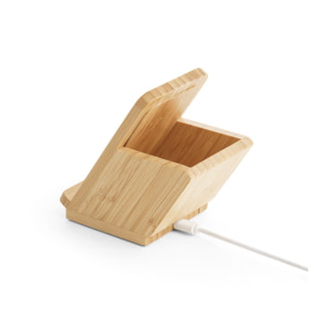 Carregador por Indução Personalizado Bambu Sustentável SP57940 Brindes Personalizados