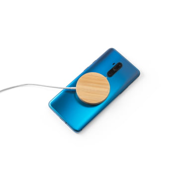 Carregador por Indução Personalizado Bambu Sustentável SP97128 Brinde Personalizado
