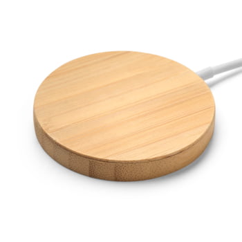 Carregador por Indução Personalizado Bambu Sustentável SP97128 Brinde Personalizado