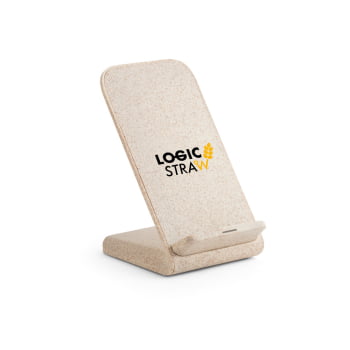 Carregador por Indução Personalizado Fibra de Palha de Trigo Sustentável SP57932 Brinde Personalizado