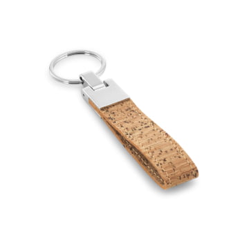 Chaveiro Personalizado Cortiça e Metal SP93145  Brinde Personalizado