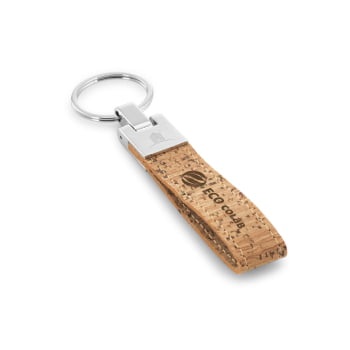 Chaveiro Personalizado Cortiça e Metal SP93145  Brinde Personalizado
