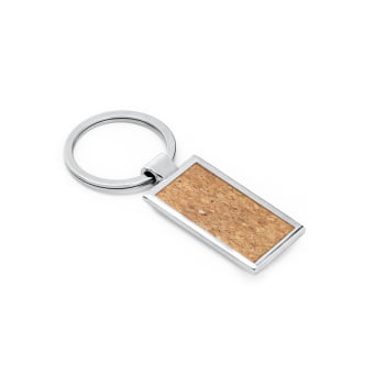 Chaveiro Personalizado Cortiça e Metal SP93371  Brindes Personalizados