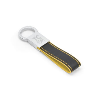 Chaveiro Personalizado Couro Sintético e Metal SP93370  Brindes Personalizados