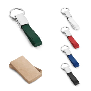 Chaveiro Personalizado Couro Sintético SP93354 Brindes Personalizados