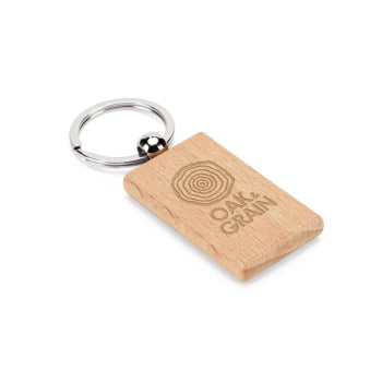 Chaveiro Personalizado Madeira de Faia SP95091 Brindes Personalizados