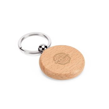 Chaveiro Personalizado Madeira de Faia SP95094 Brindes Personalizados