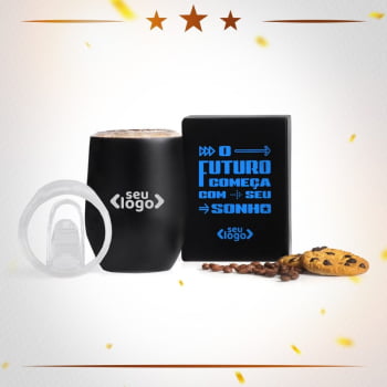 Premiação ao Colaborador Personalizado Copo Térmico Inox 340 ML SMIC-03341-PCL Brinde Personalizado