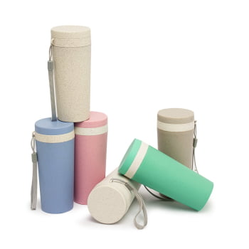 Copo Sustentável Personalizado Fibra de Bambu 350 ML X03006 Brinde Personalizado
