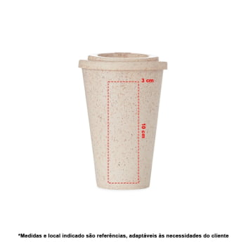 Copo Sustentável Personalizado Fibra de Madeira 400 ML X14883 Brindes Personalizados