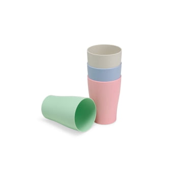 Copo Sustentável Personalizado Plástico e Palha de Trigo 310 ML X18861 Brinde Personalizado