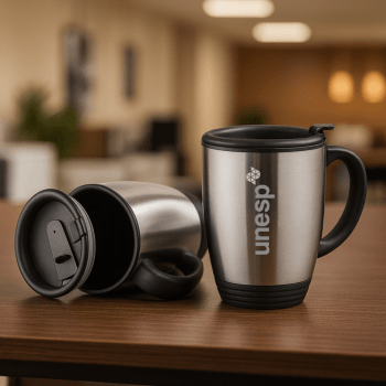 Brinde Presente Dia dos Professores Personalizado Caneca Personalizada Aço Inox 450 ML ASICA9300-PROF
