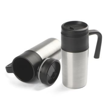 Caneca Personalizada Inox 350 ml com Tampa e Bico com Trava Brindes Personalizados