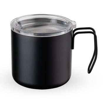 Caneca Personalizada Inox 350 ml com Tampa Transparente Brindes Personalizados