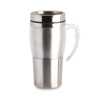 Caneca Personalizada Inox 400 ml com Tampa e Pintura Fosca Brindes Personalizados