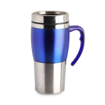 Caneca Personalizada Inox 400 ml com Tampa e Pintura Fosca Brindes Personalizados