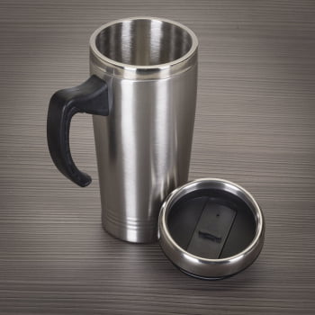 Caneca Personalizada Inox 450 ml com Tampa Brindes Personalizados