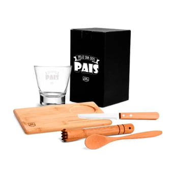 Brinde dia dos Pais Kit Caipirinha 5 Peças SMKC-00353-PAI Personalizado
