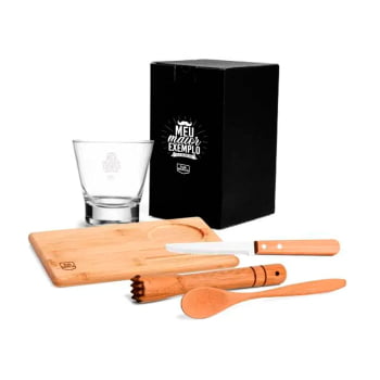 Brinde dia dos Pais Kit Caipirinha 5 Peças SMKC-00353-PAI Personalizado