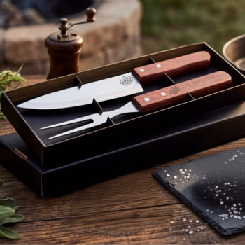 Brinde Presente dia dos Pais Kit Churrasco Personalizado Garfo e Faca Estojo 2 Peças X08139-PAI Brinde Presente dia dos Pais Kit Churrasco Personalizado Garfo e Faca Estojo 2 Peças X08139-PAI