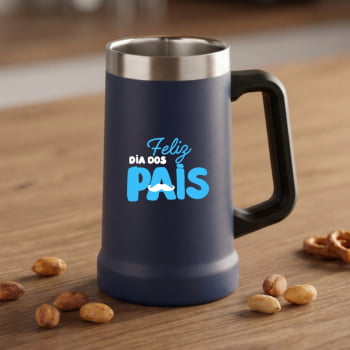 Brinde Presente Dia dos Pais Personalizado Caneca Térmica Inox 700 ml 