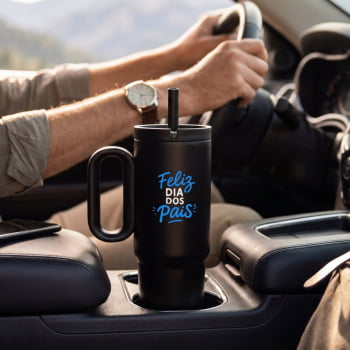 Brinde Presente Dia dos Pais Personalizado Caneca Térmica Inox 750 ML X08351 